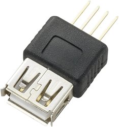 Złącze wtykowe USB do montażu na płytce drukowanej TRU COMPONENTS Typ A 774854, 1 szt.