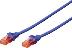 Kabel LAN RJ45, Digitus DK-1617-100/B, U/UTP, CAT 6, 10.00 m, niebieski