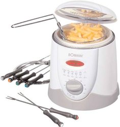 Frytownica do fondue FFR 1290 CB z 6 widelcami do fondue Frytkownica-Fondue Bomann 612900, 1 l