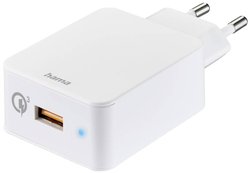 Szybka ładowarka „Qualcomm® Quick Charge™ 3.0”, USB-A, 19,5 W, biała Ładowarka USB Hama  00201642 19.5 W 3000 mA