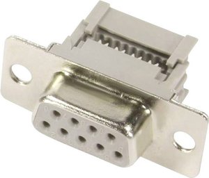 Złącze montażowe D-SUB żeńskie Harting 09 66 118 7500, 9 pin, RM 1,27 mm