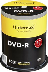 Intenso DVD+R 4,7 GB 16x 100 szt. na szpuli DVD-R Intenso 4101156 100 szt.