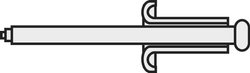 Nit zrywalny aluminiowo-stalowy Toolcraft 194739, 2,4 x 8 mm, DIN 7337, 10 szt.