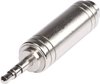 Hicon HI-JS3JS6-MF HI-JS3JS6-MF Jack Audio Przejściówka, adapter [1x złącze męskie jack 3,5 mm - 1x złącze żeńskie jack 6,3 mm] srebrny