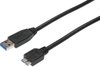 Kabel USB 3.2 Gen 1 (USB 3.0) Digitus AK-300116-010-S AK-300116-010-S, [1x złącze męskie USB-A 3.2 (USB 3.0) - 1x złącze męskie Micro-B USB 3.2 (USB 3.0)], 1.00 m, czarny