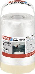 tesa Easy Cover ECONOMY folia do prac malarskich - folia malarska 2 w 1 do krycia i taśma maskująca do maskowania - 33 mx 55 cm Folia ochronna tesa  56576-00000-00 Easy Cover Economy (D x S) 33 m x 55 cm 33 m 1 zest.